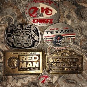 Silver Belts and Buckles Collection with Police Design